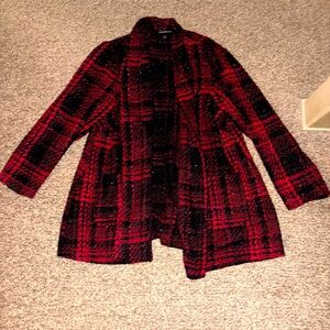 Lane bryant plaid tweed jacket